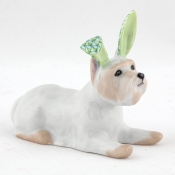 Herend Westie with Bunny Ears - Key Lime