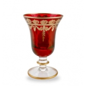 Arte Italica Vetro Gold Red Water/Wine Glass