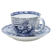 Mottahedeh Blue Torquay Tea Cup + Saucer