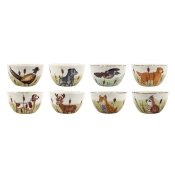 Vietri Wildlife Assorted Cereal Bowls - Set of 8