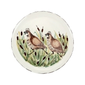 Vietri Wildlife Quail Round Platter