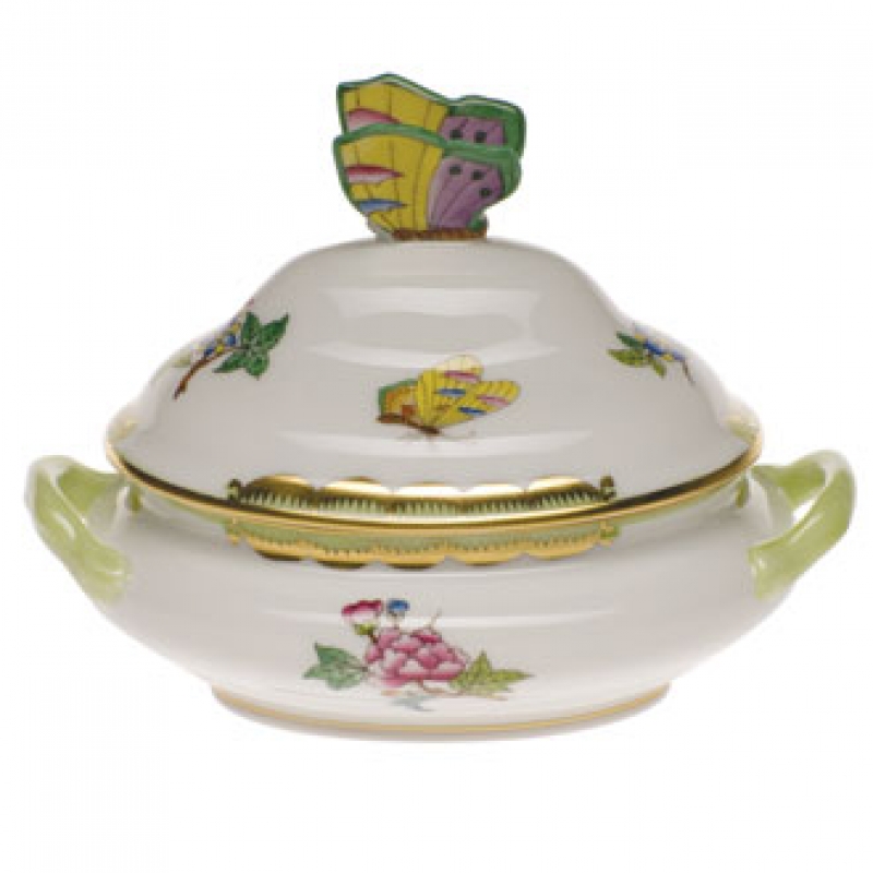 Herend Mini Tureen w/ Butterfly Finial_Herend Mini Tureens