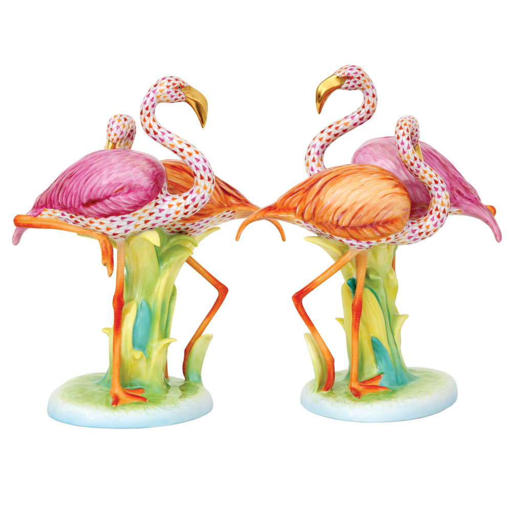 Herend Reserve Collection Flamingo Duet Reserve Collection