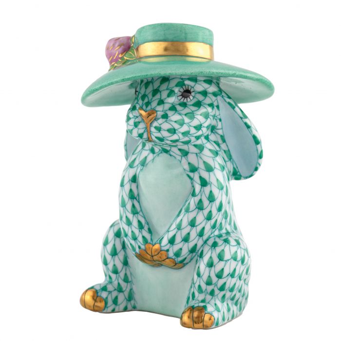 Herend Derby Bunny Green _Herend Derby Bunny_Herend Derby