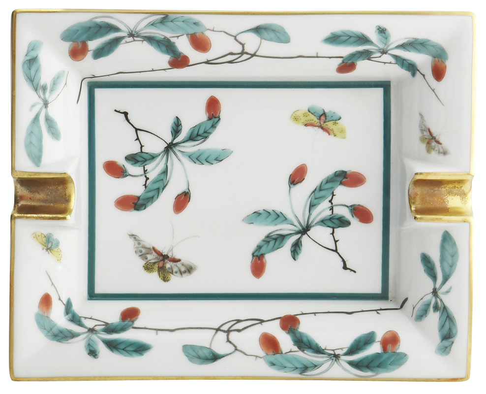 FAMILLE VERTE SQUARE TRAY, LARGE